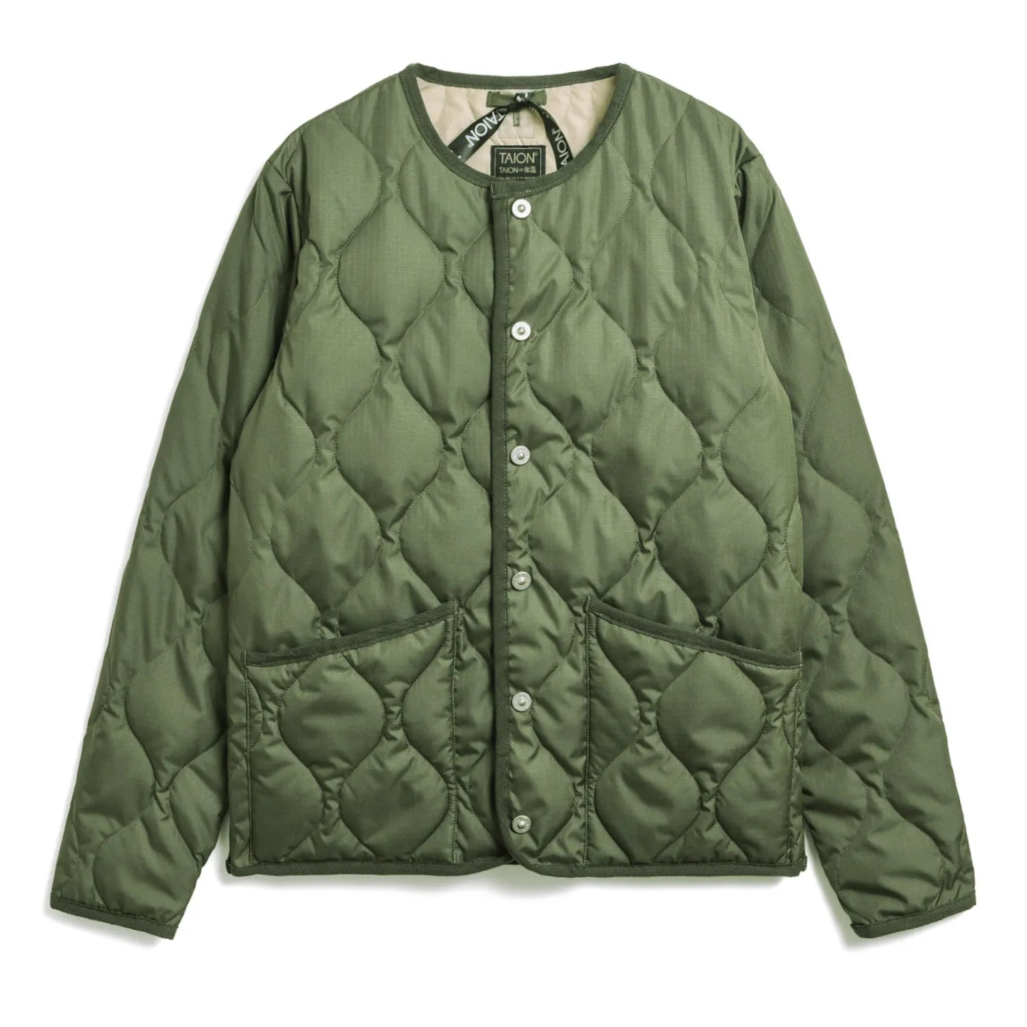 Unisex Military Crew Neck Down Jacket (Hard Shell)