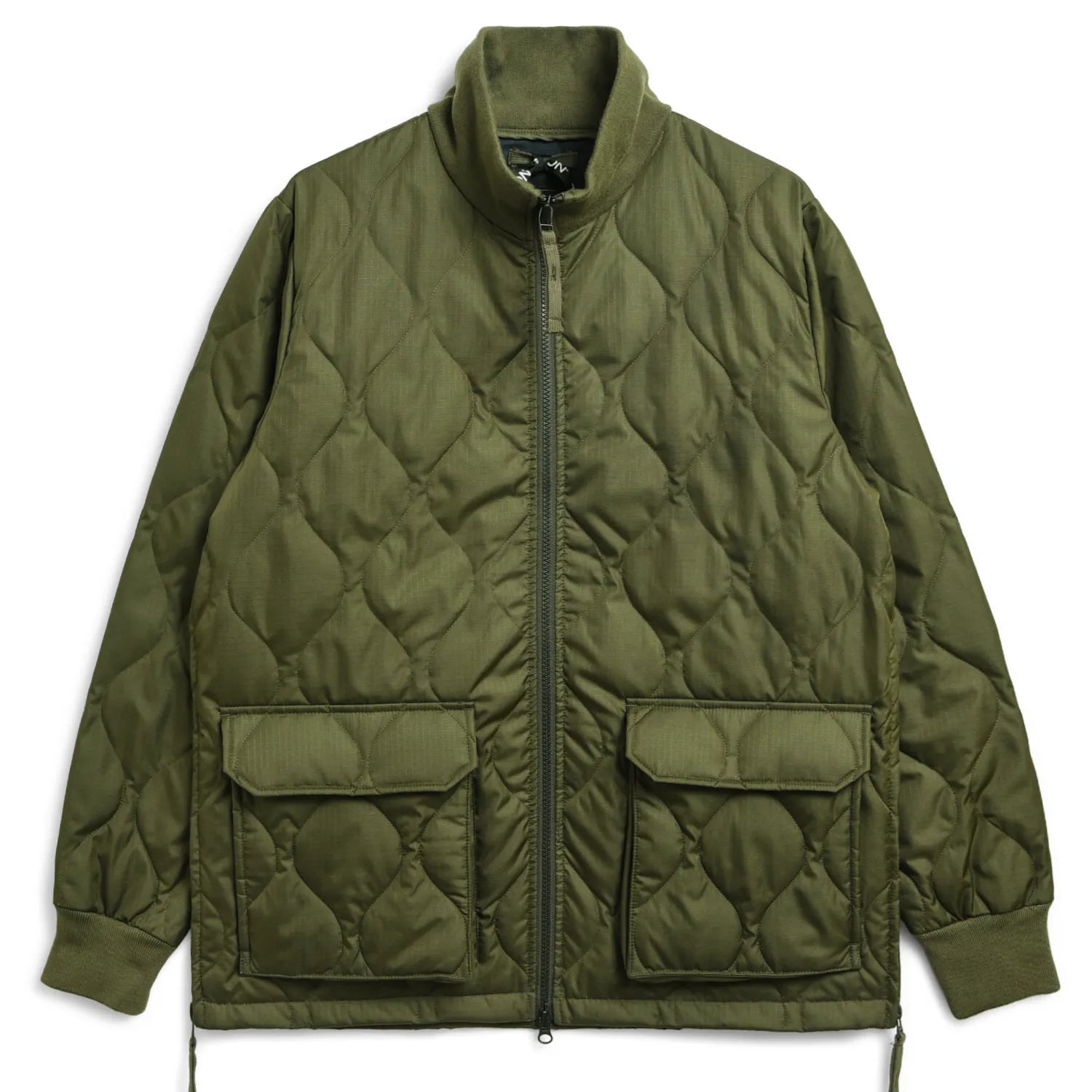 Unisex Military Rib Hi Neck Down Jacket (Hard Shell)