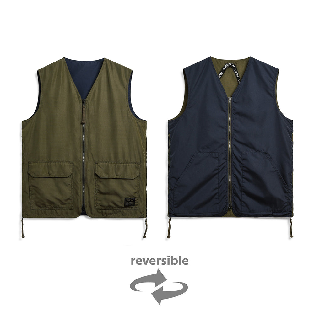 Unisex Non Down Military Reversible V Neck Vest