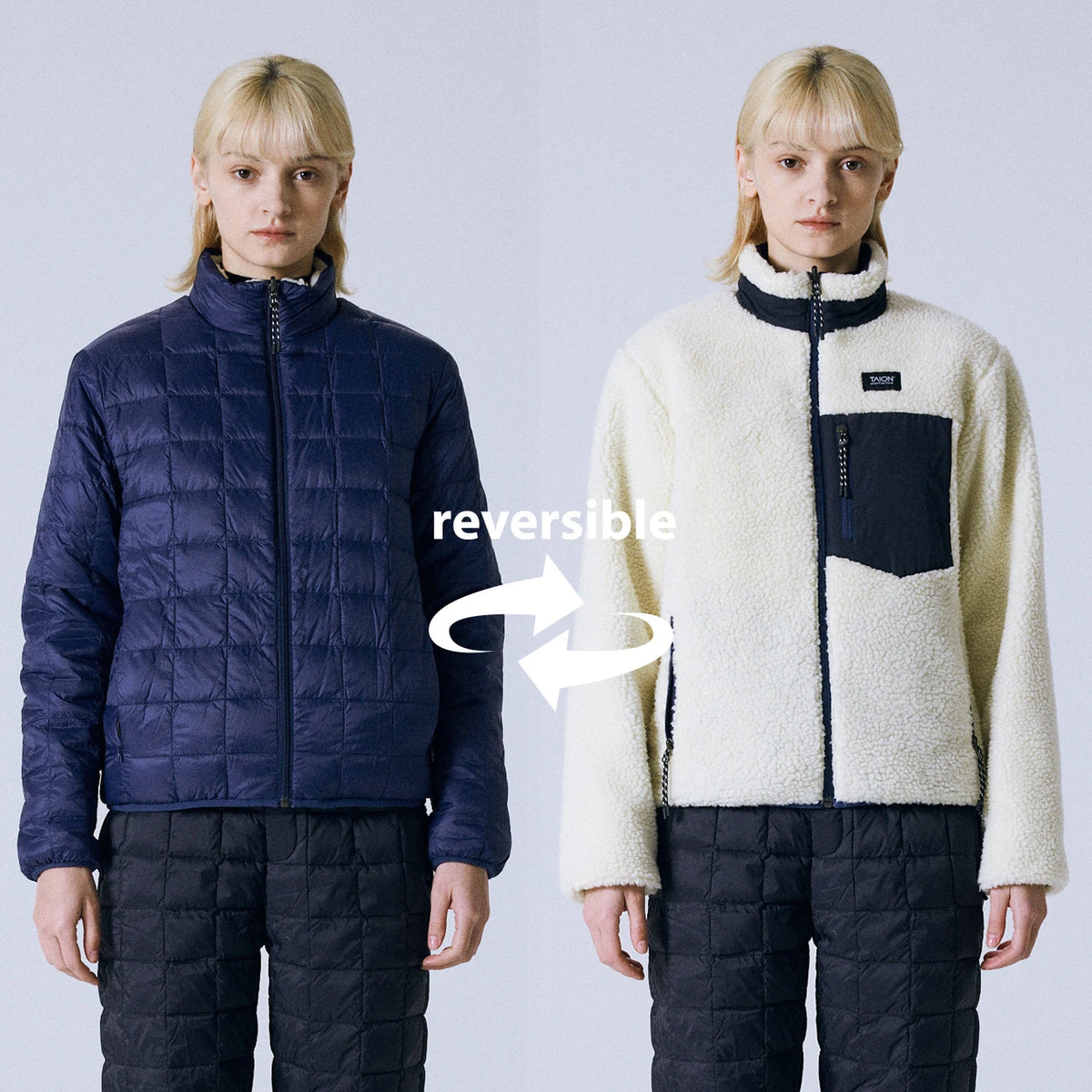 TAION Unisex Mountain R/S Down X Boa Hi-Neck Down Jacket