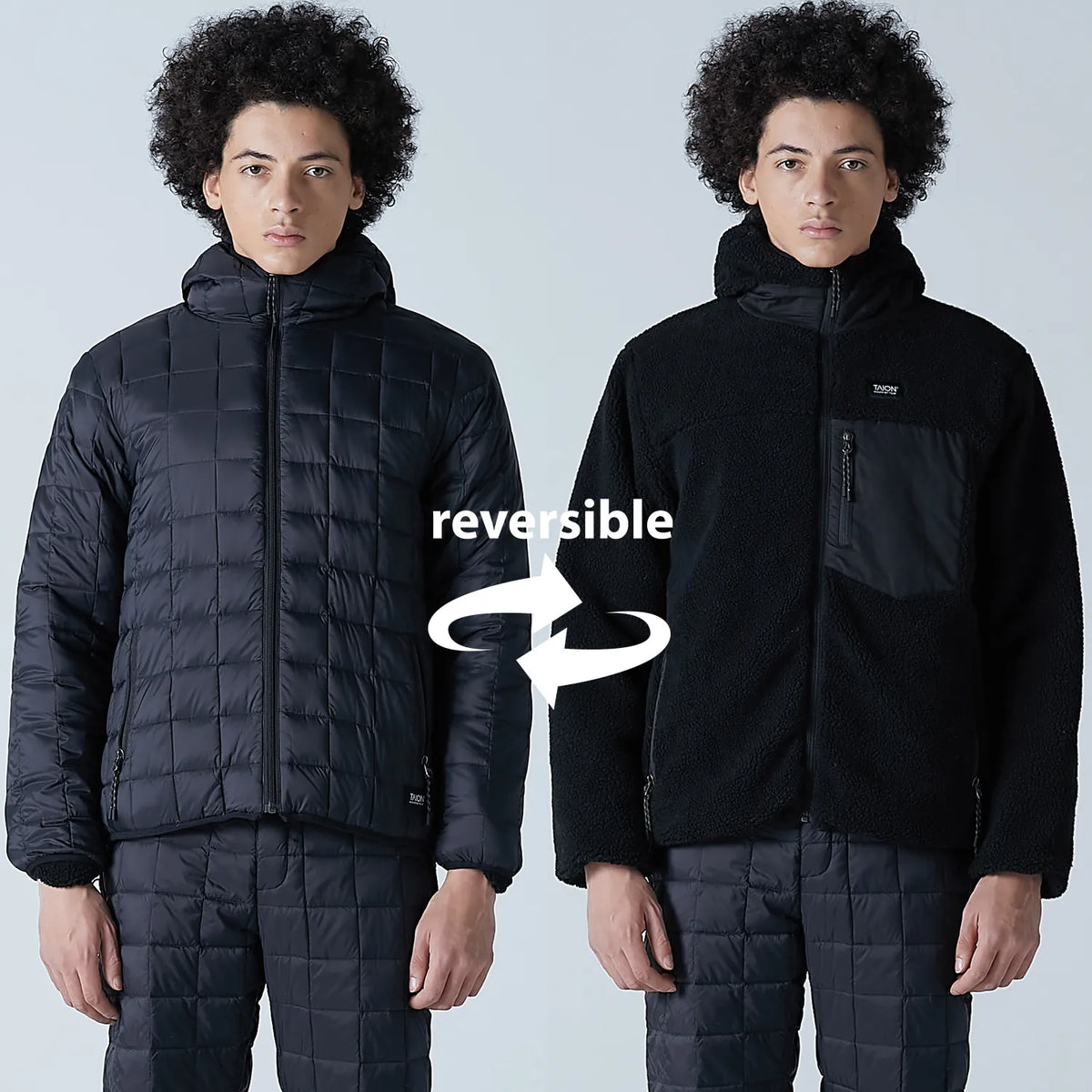 Unisex Mountain Reversible Down x Boa Hoodie – TAION US