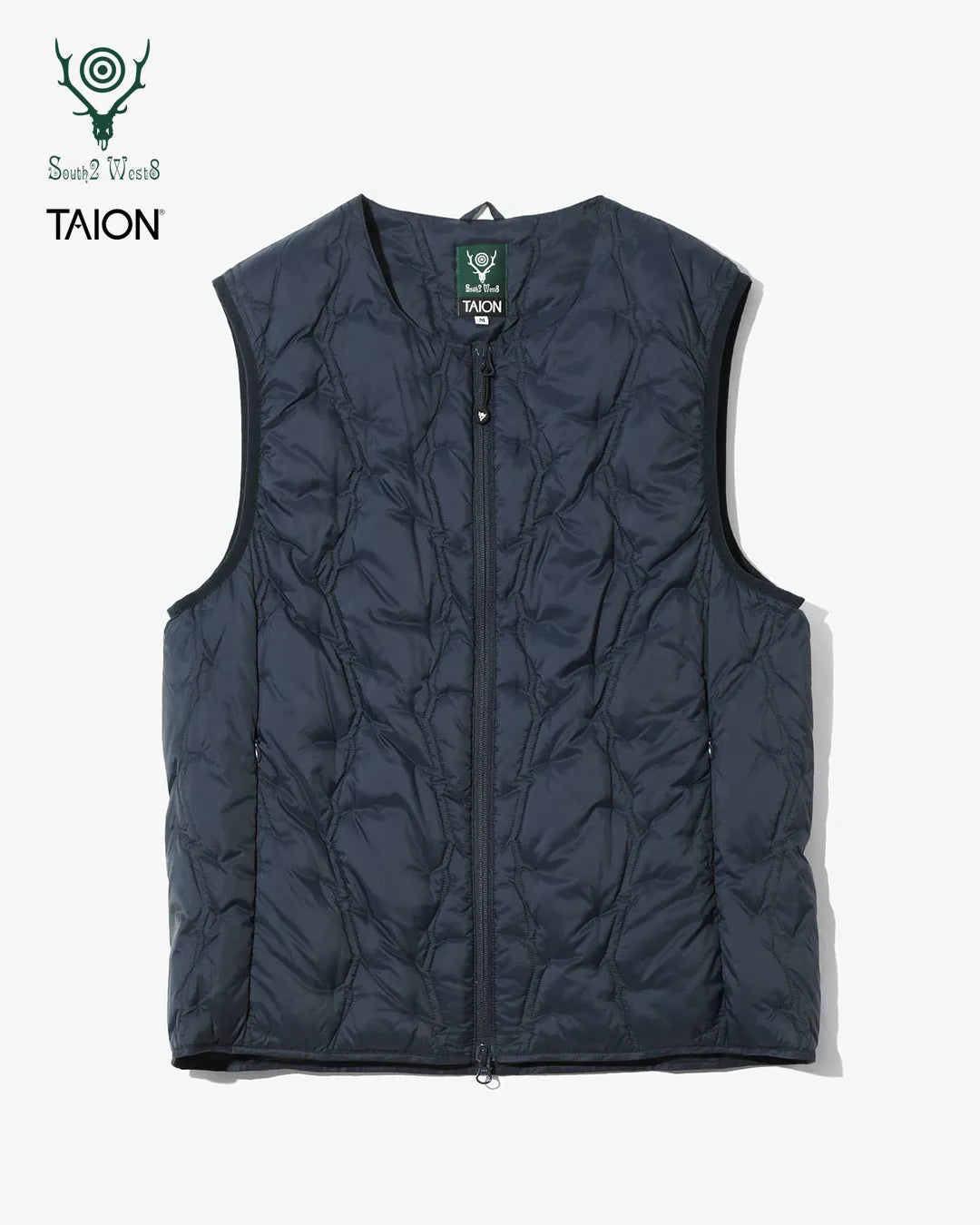South2 West8 x TAION Crewneck Zip Down Vest <RW697>