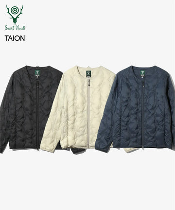 South2 West8 x TAION Crewneck Zip Down Jacket – TAION US South2 West8 x TAION Crewneck Zip Down Jacket – TAION US