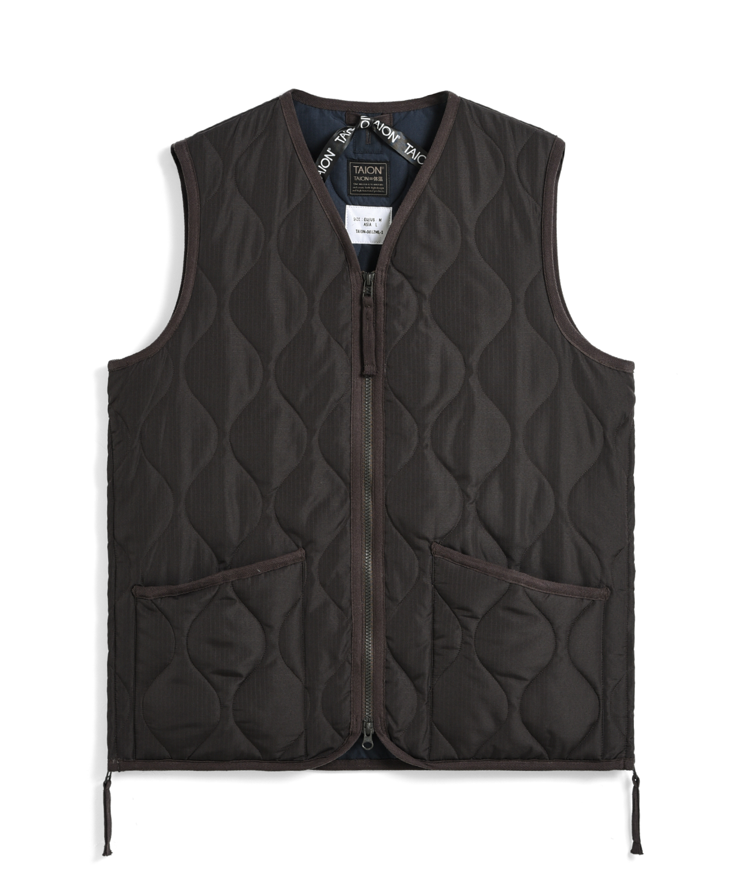 ジャケット・アウター TAION V NECK ZIP VEST M Unisex Military Zip V-Neck Down Vest (Hard Shell) – TAION US
