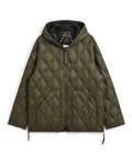 Unisex Military Hood W-Zip Down Jacket (Soft Shell)