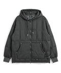 Unisex Work W-Zip Hood Rib Down Jacket