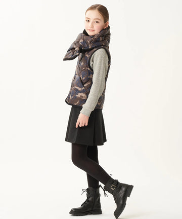 Kids Military Hi-Neck W-Zip Down Vest (Soft Shell) – TAION US