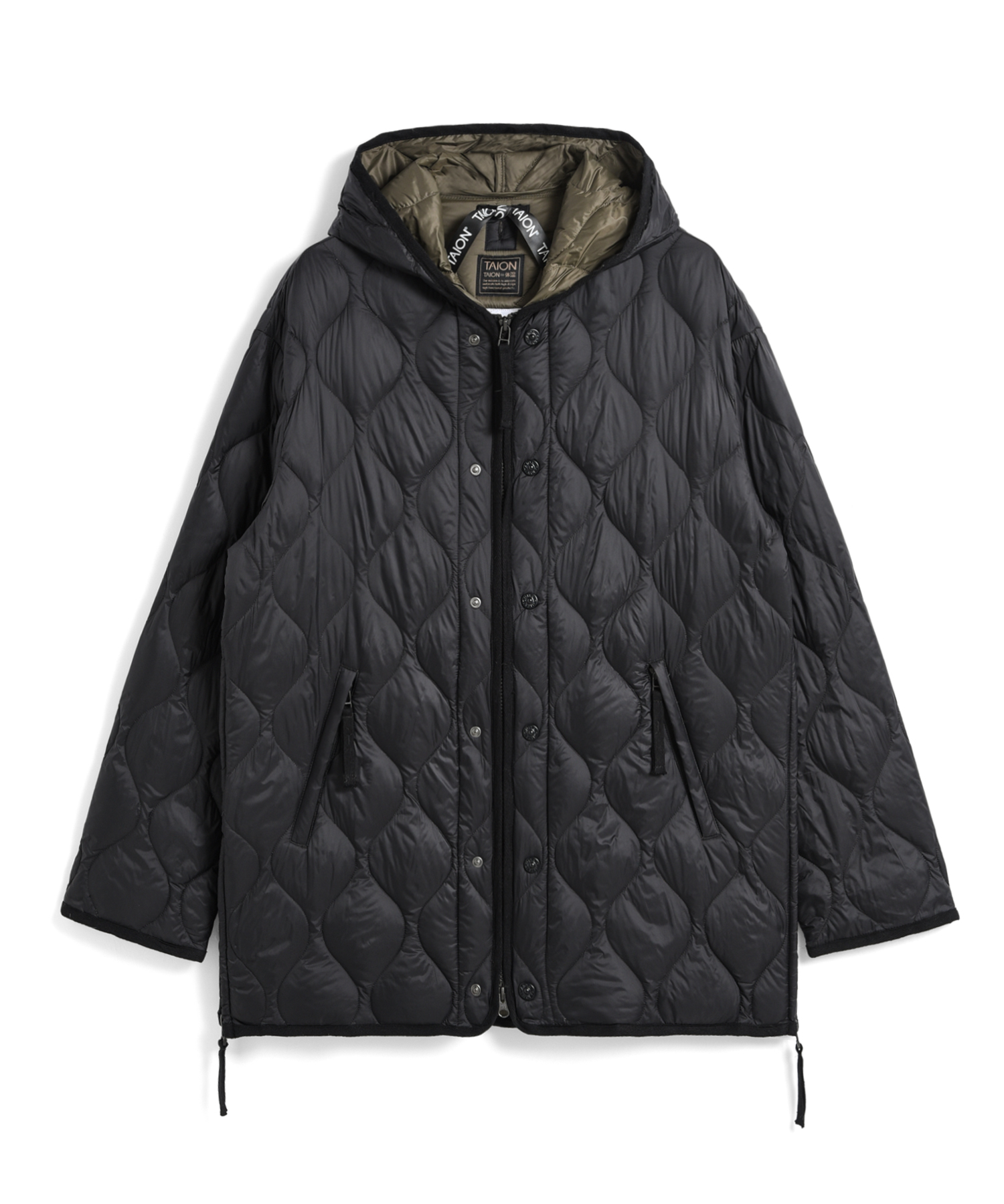 Unisex Military W-Zip Hood Down Jacket (Soft Shell)