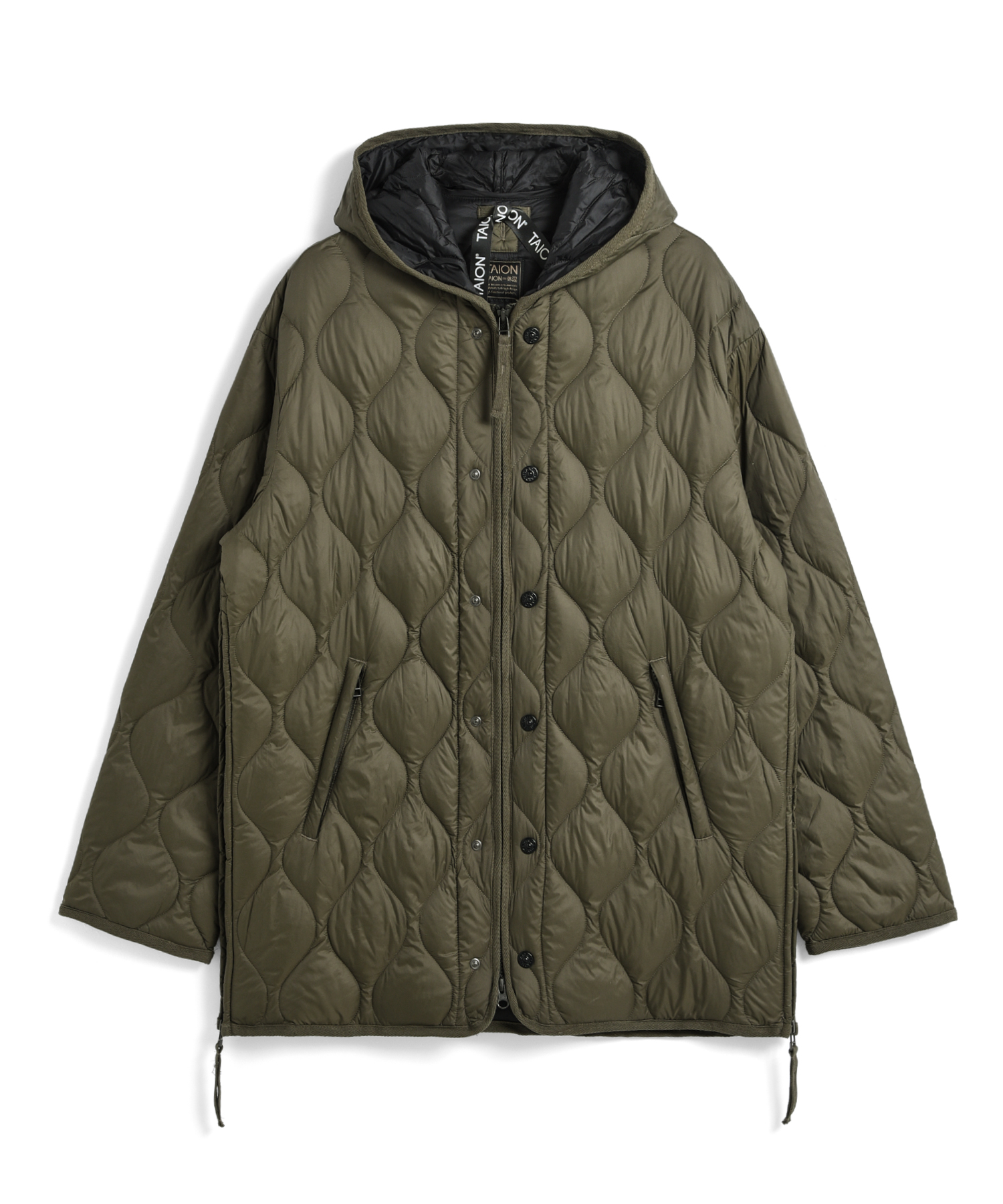 Unisex Military W-Zip Hood Down Jacket (Soft Shell)