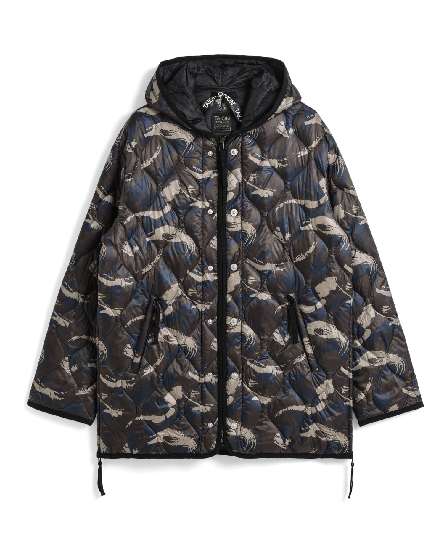 Unisex Military W-Zip Hood Down Jacket (Soft Shell)