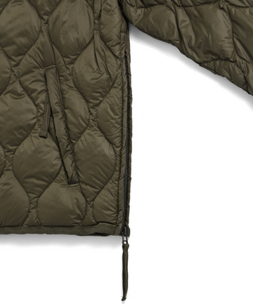 Unisex Military M65 Liner W-Zip Short Down Jacket (Soft Shell