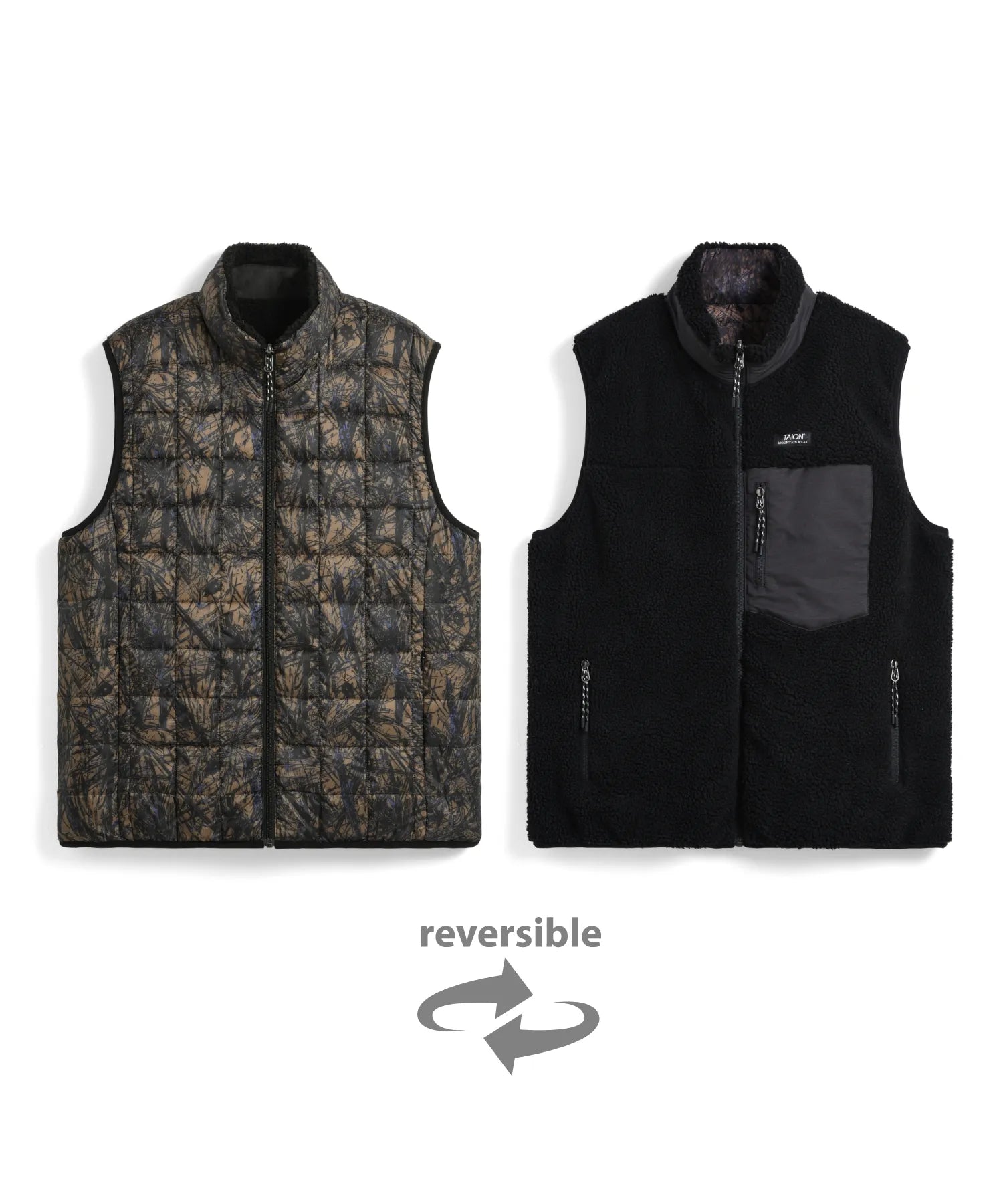 Unisex Mountain Reversible Down x Boa Vest