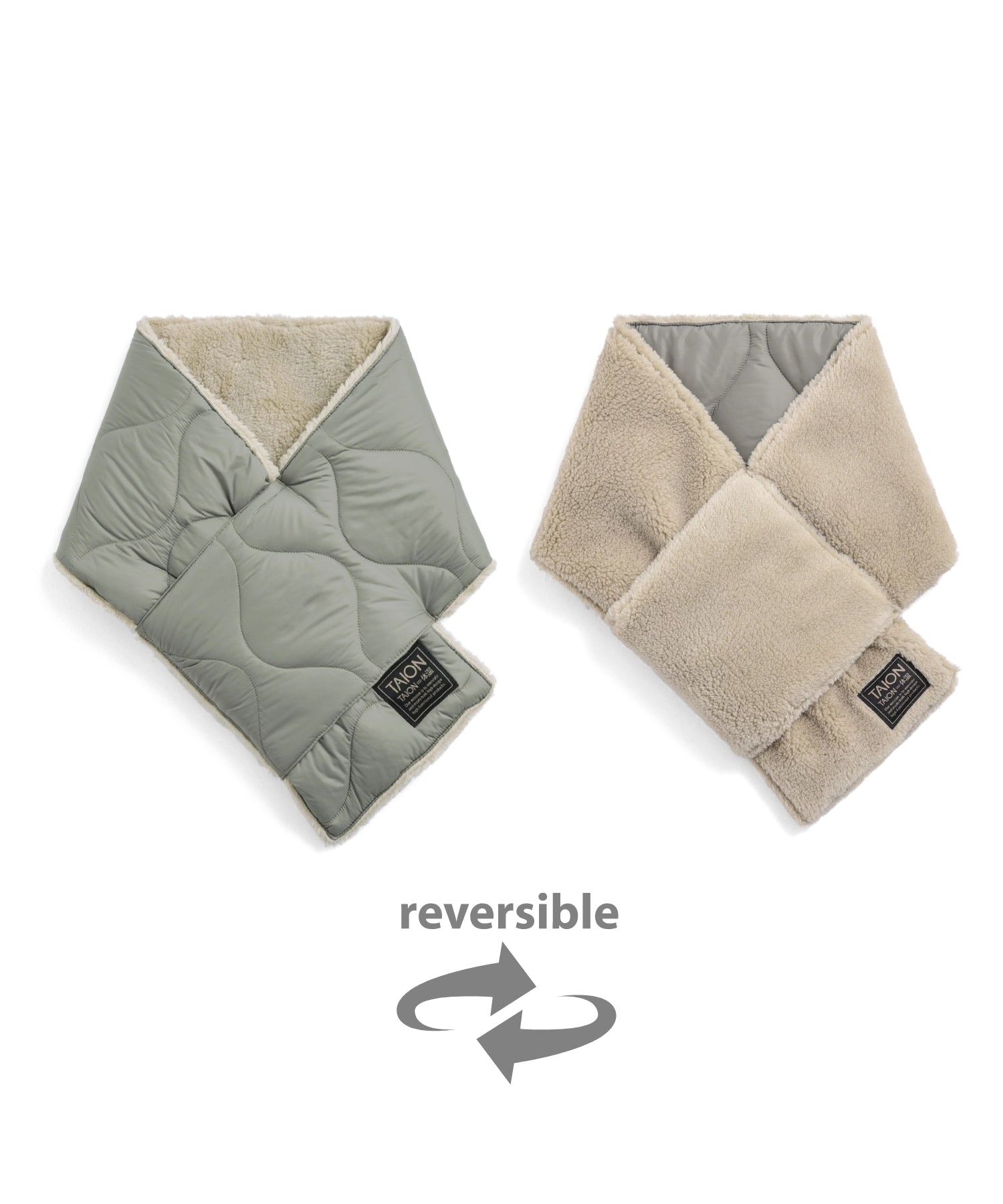 Military Reversible Down Scarf (Soft Shell)