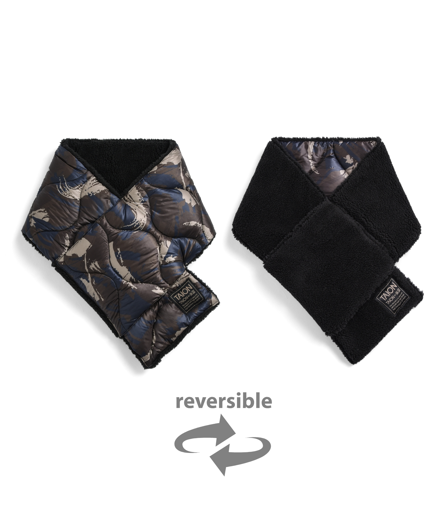 Military Reversible Down Scarf (Soft Shell)