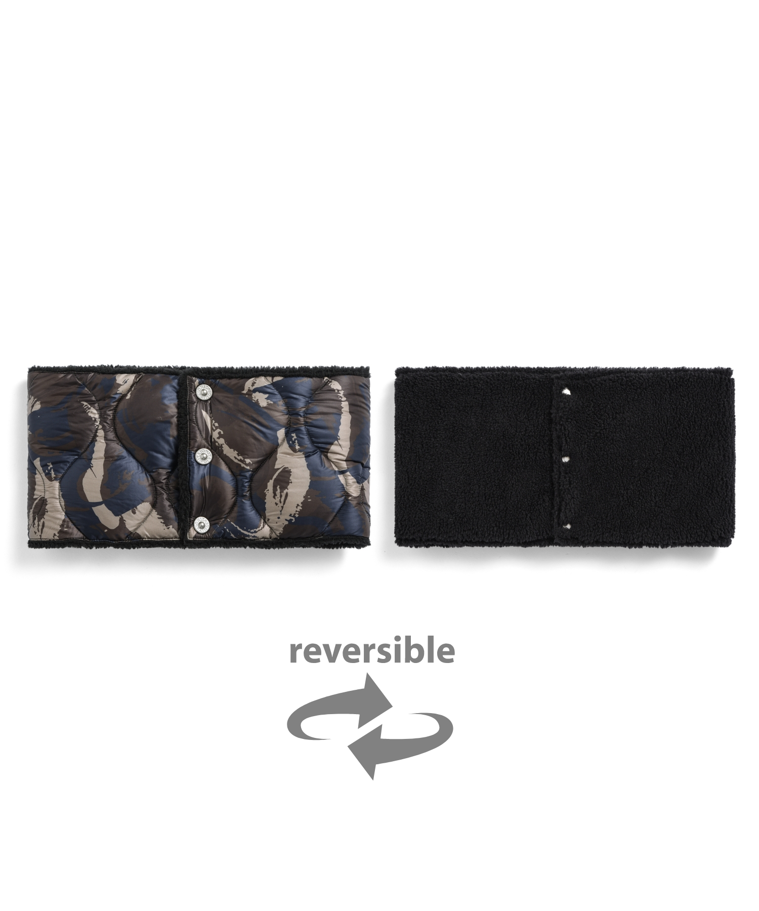 Military Reversible Down Neck Warmer (Soft Shell)