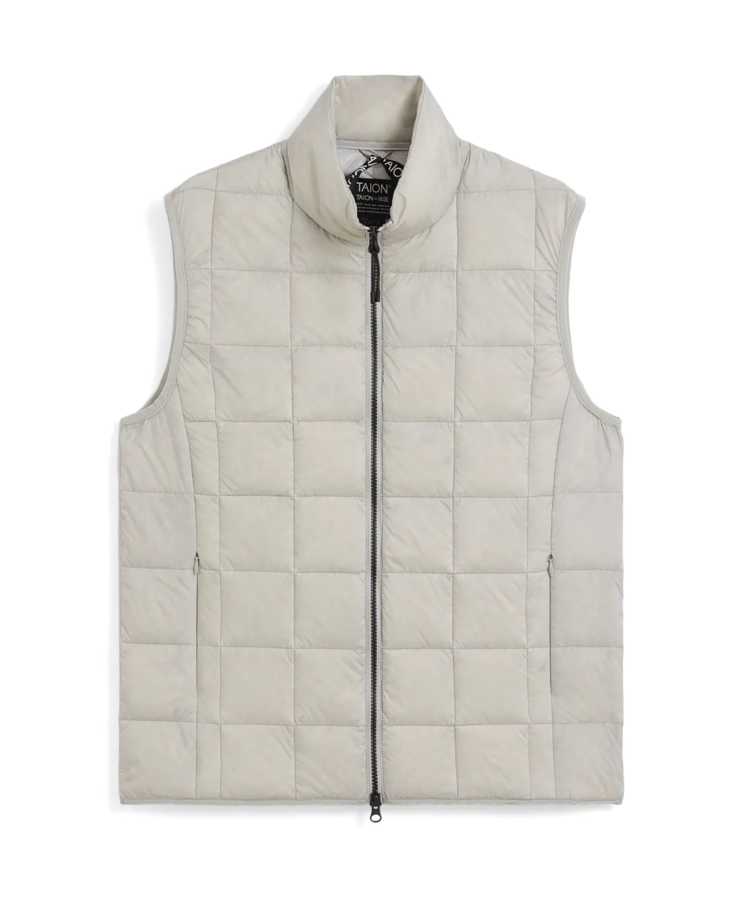 Basic Hi-Neck W-Zip Down Vest
