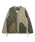 Unisex Military W-Zip V-Neck Down Jacket (Soft Shell)