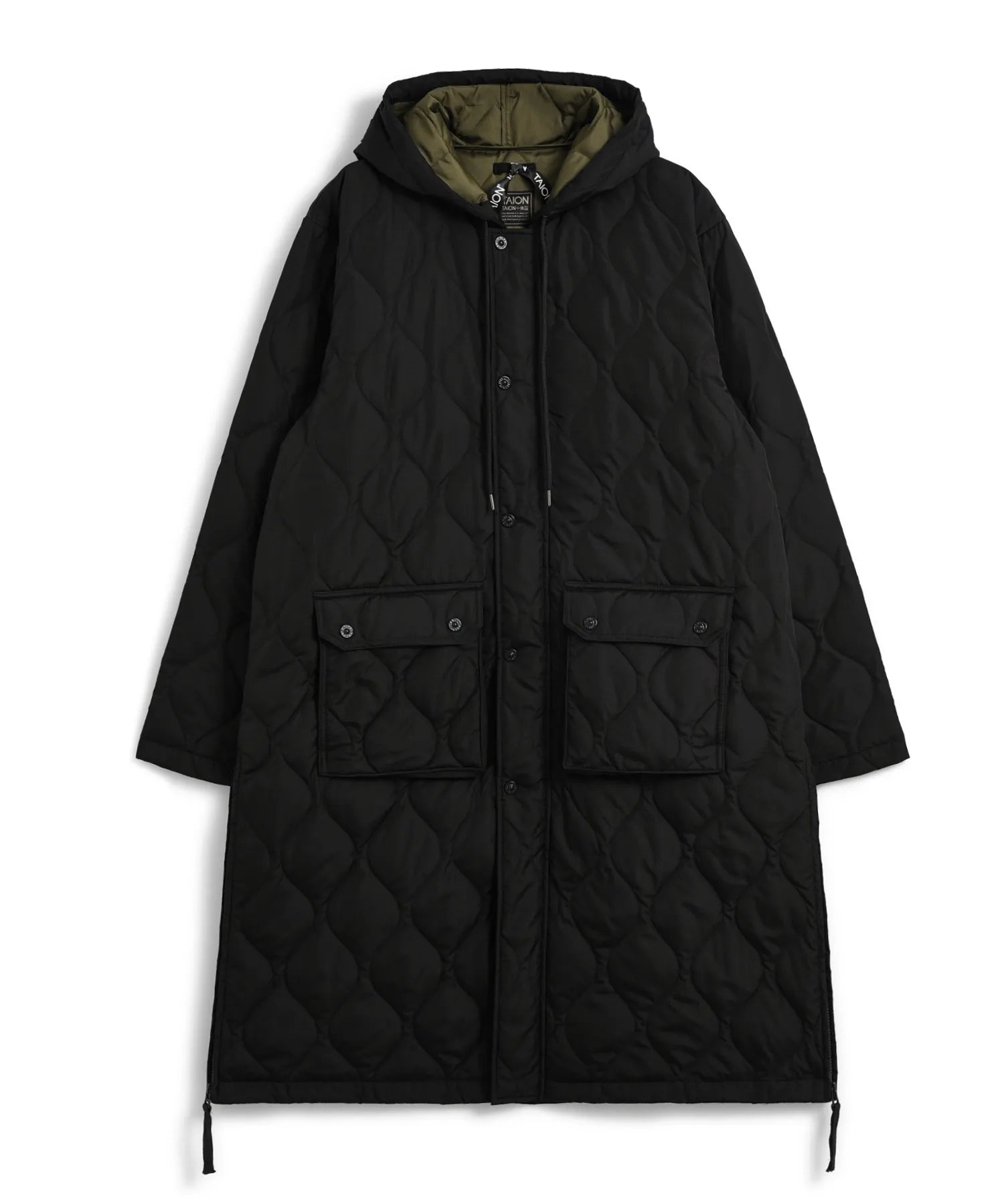 Unisex Military Hooded Long Down Jacket