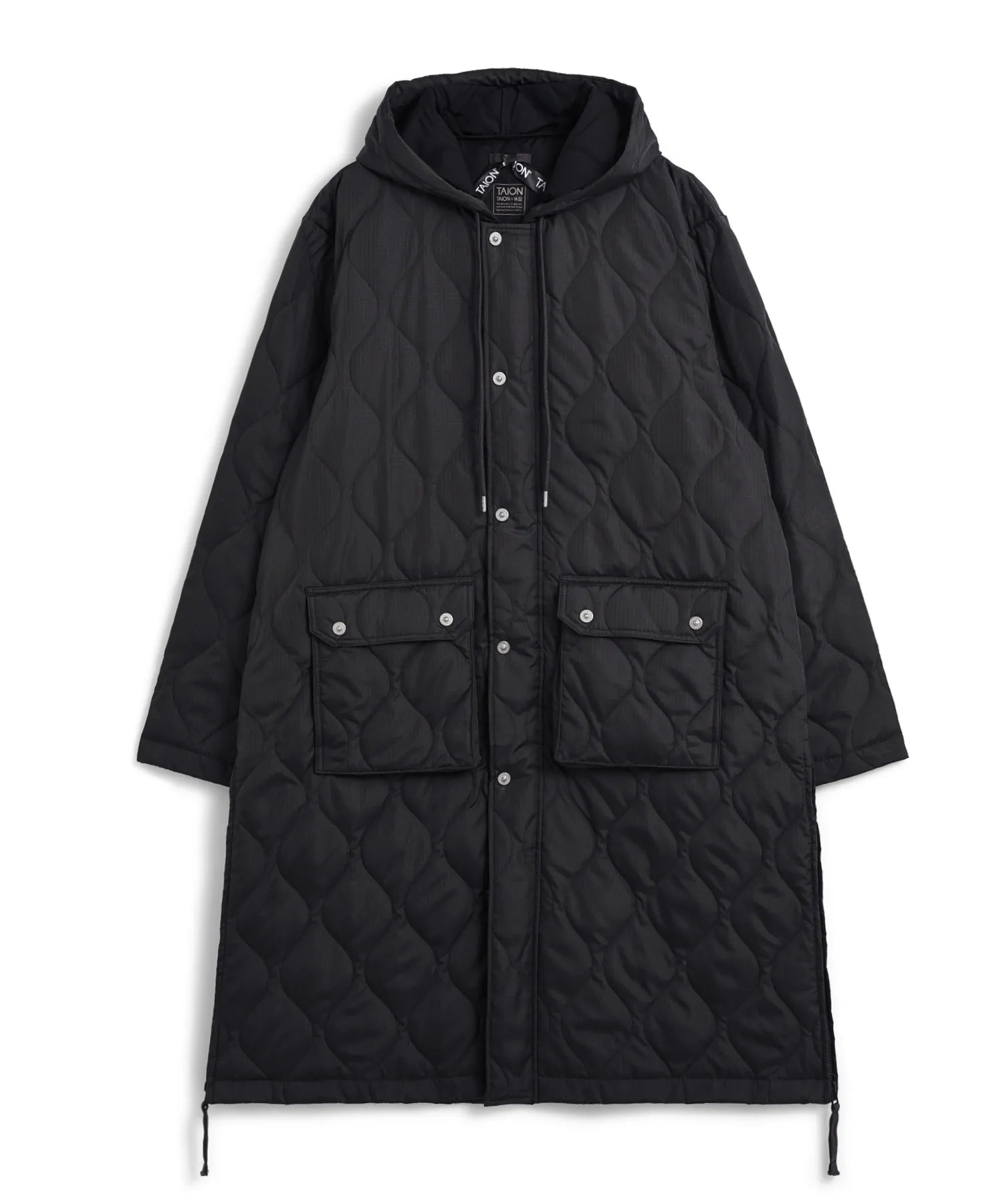 Unisex Military Hooded Long Down Jacket