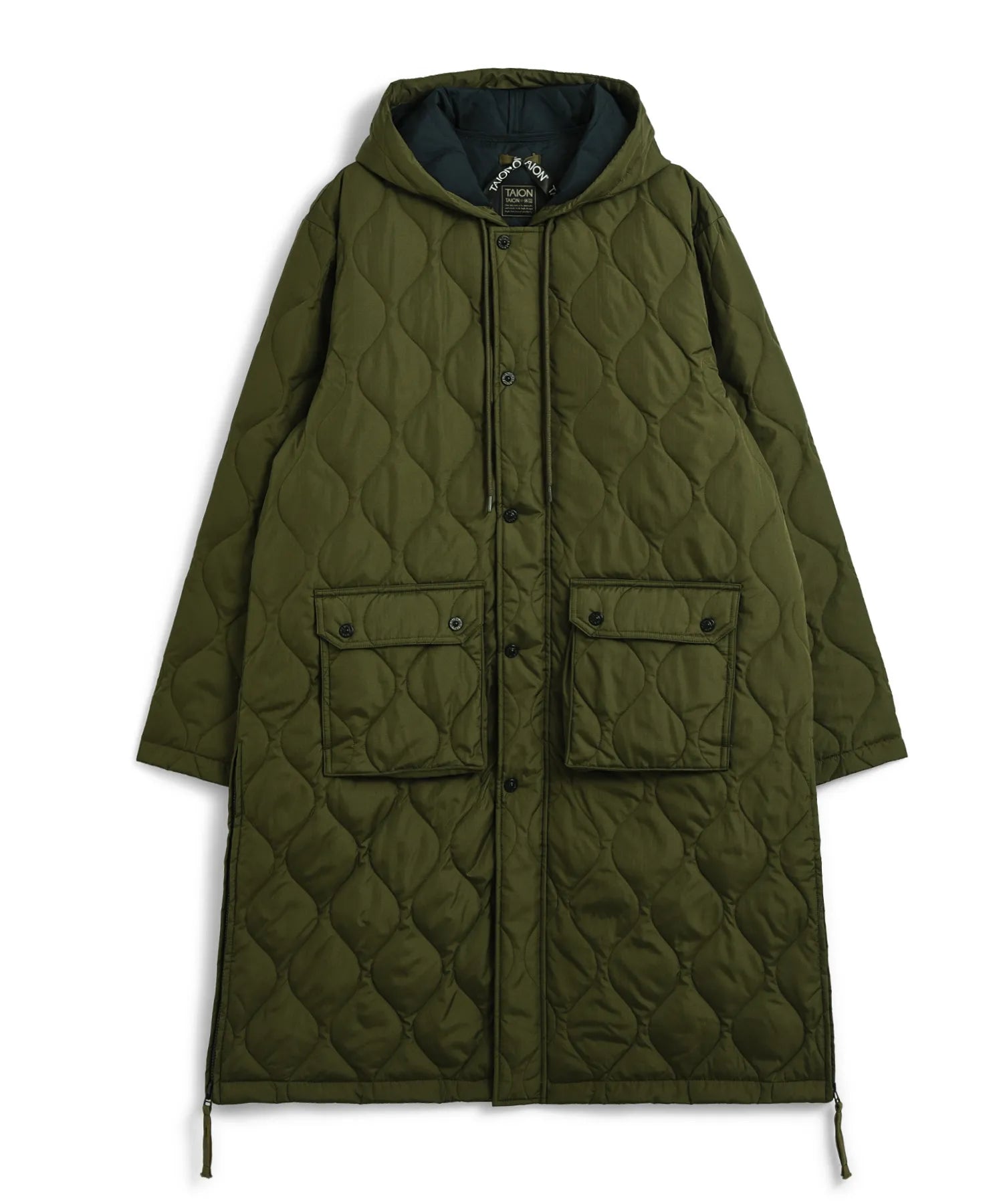 Unisex Military Hooded Long Down Jacket