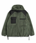 Unisex Military Pile-Fleece Hooded Jacket