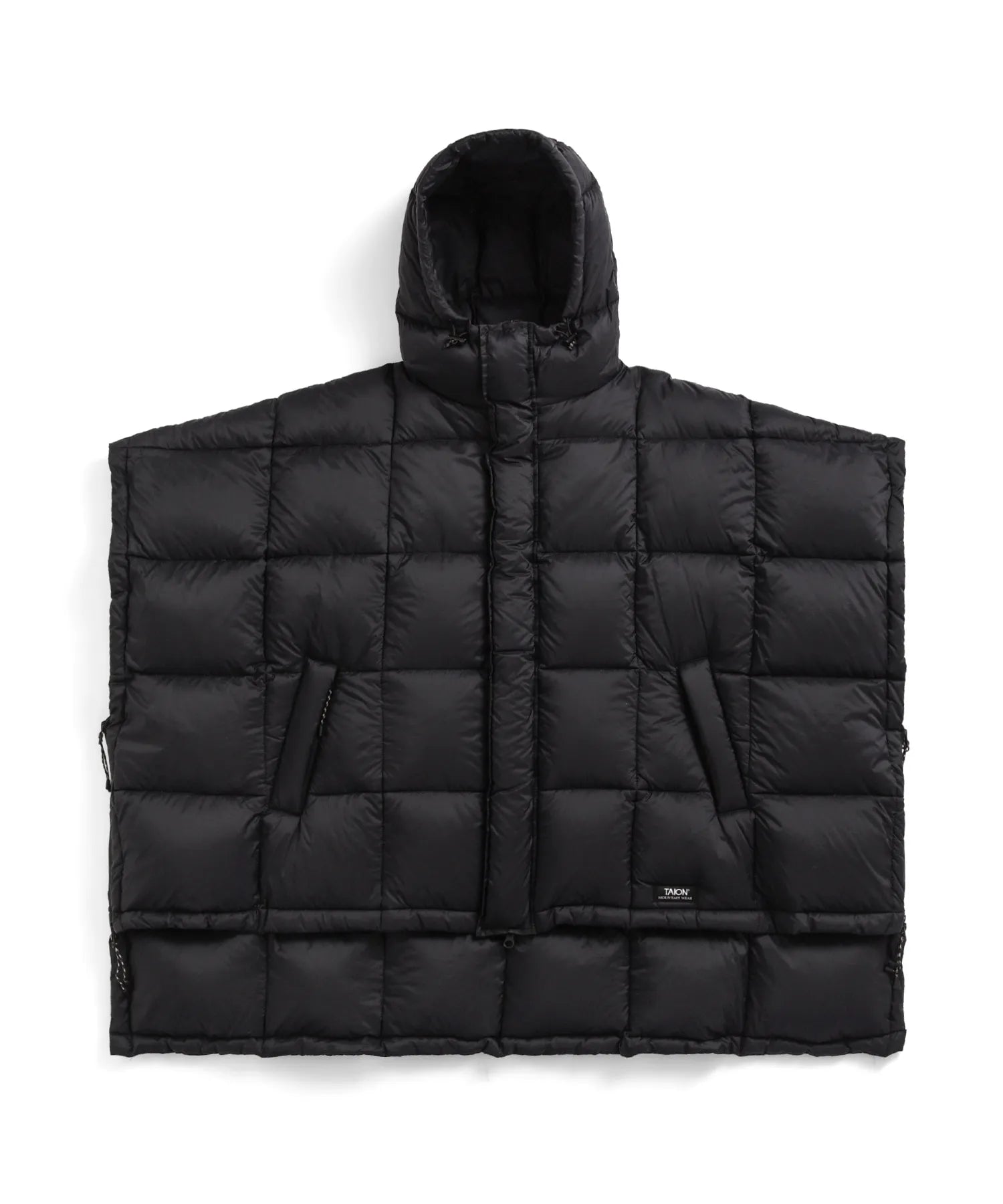 Mountain Hooded Fly-Front Volume Down Poncho