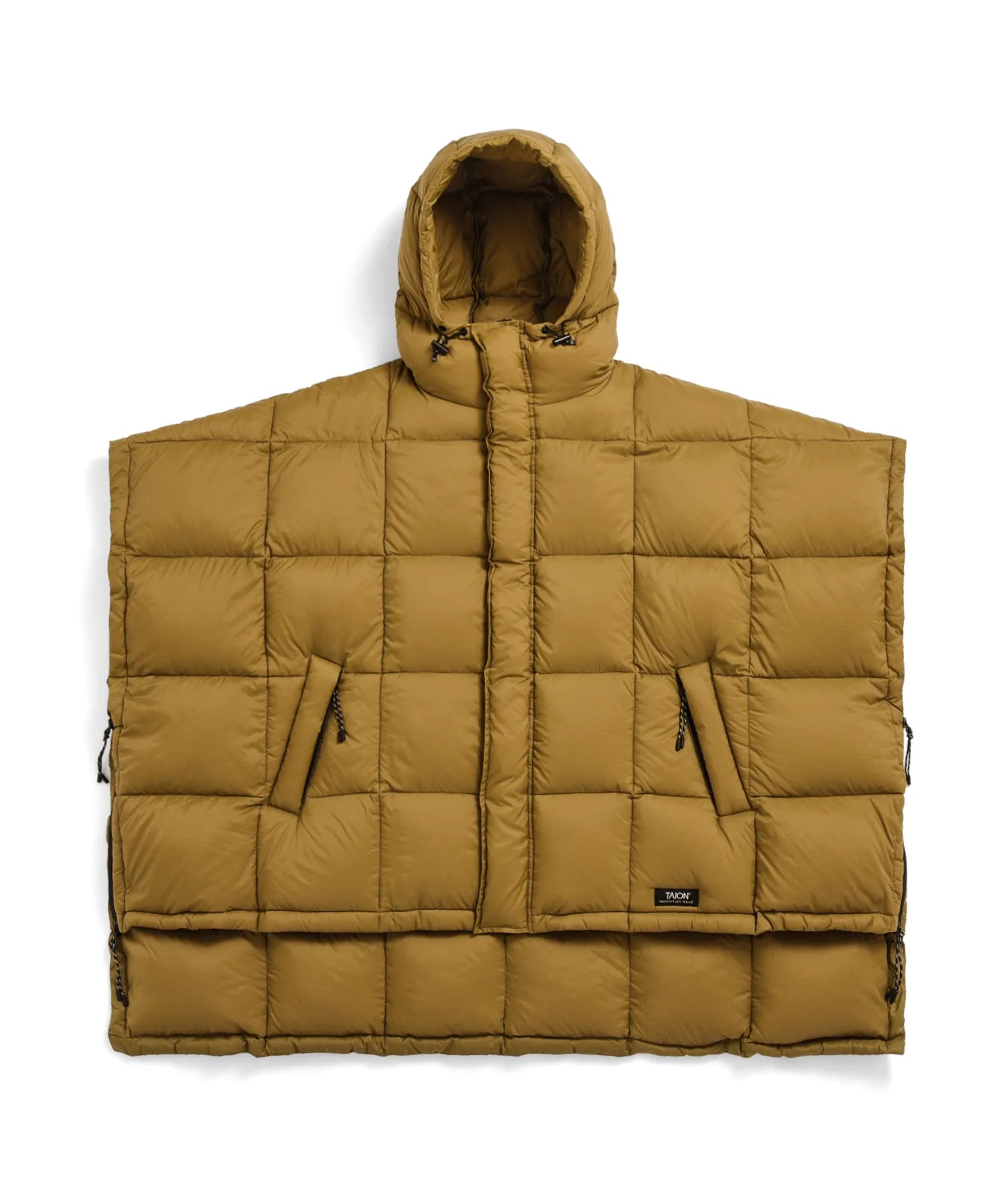 Mountain Hooded Fly-Front Volume Down Poncho
