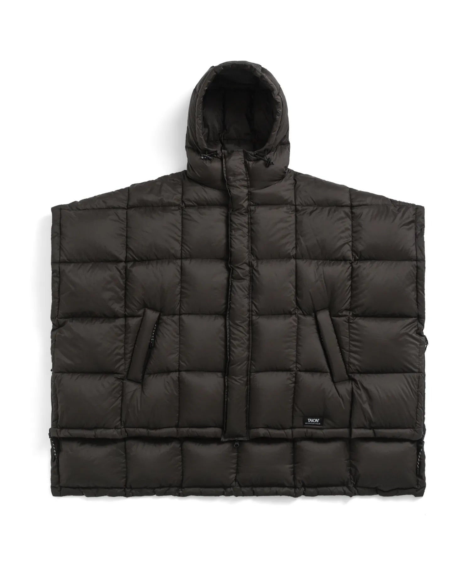 Mountain Hooded Fly-Front Volume Down Poncho
