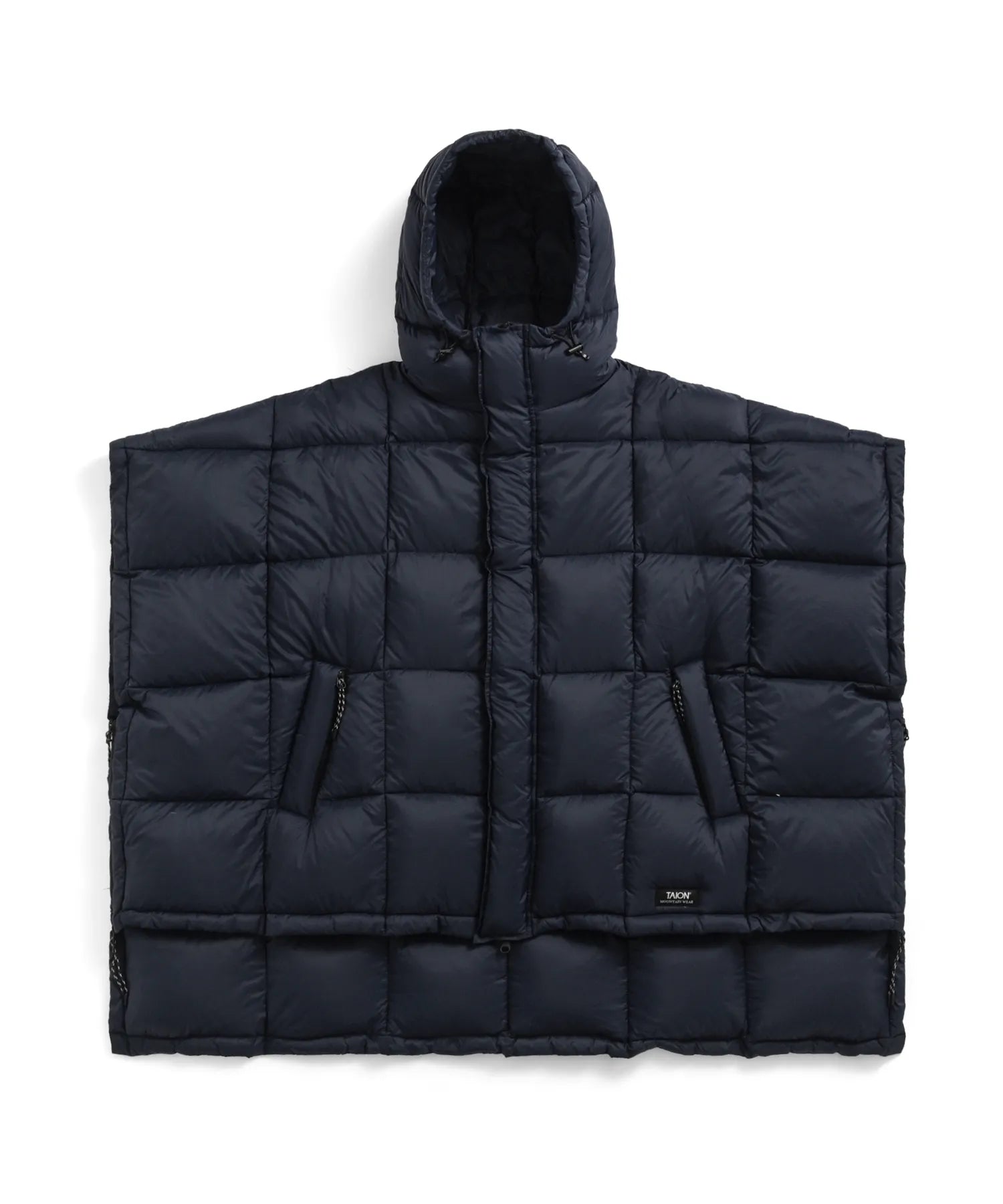 Mountain Hooded Fly-Front Volume Down Poncho
