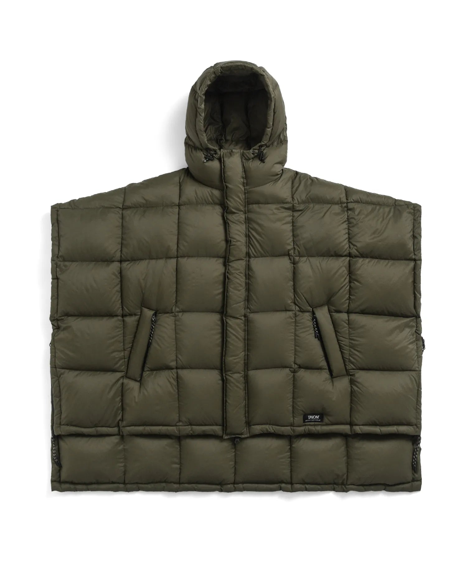 Mountain Hooded Fly-Front Volume Down Poncho