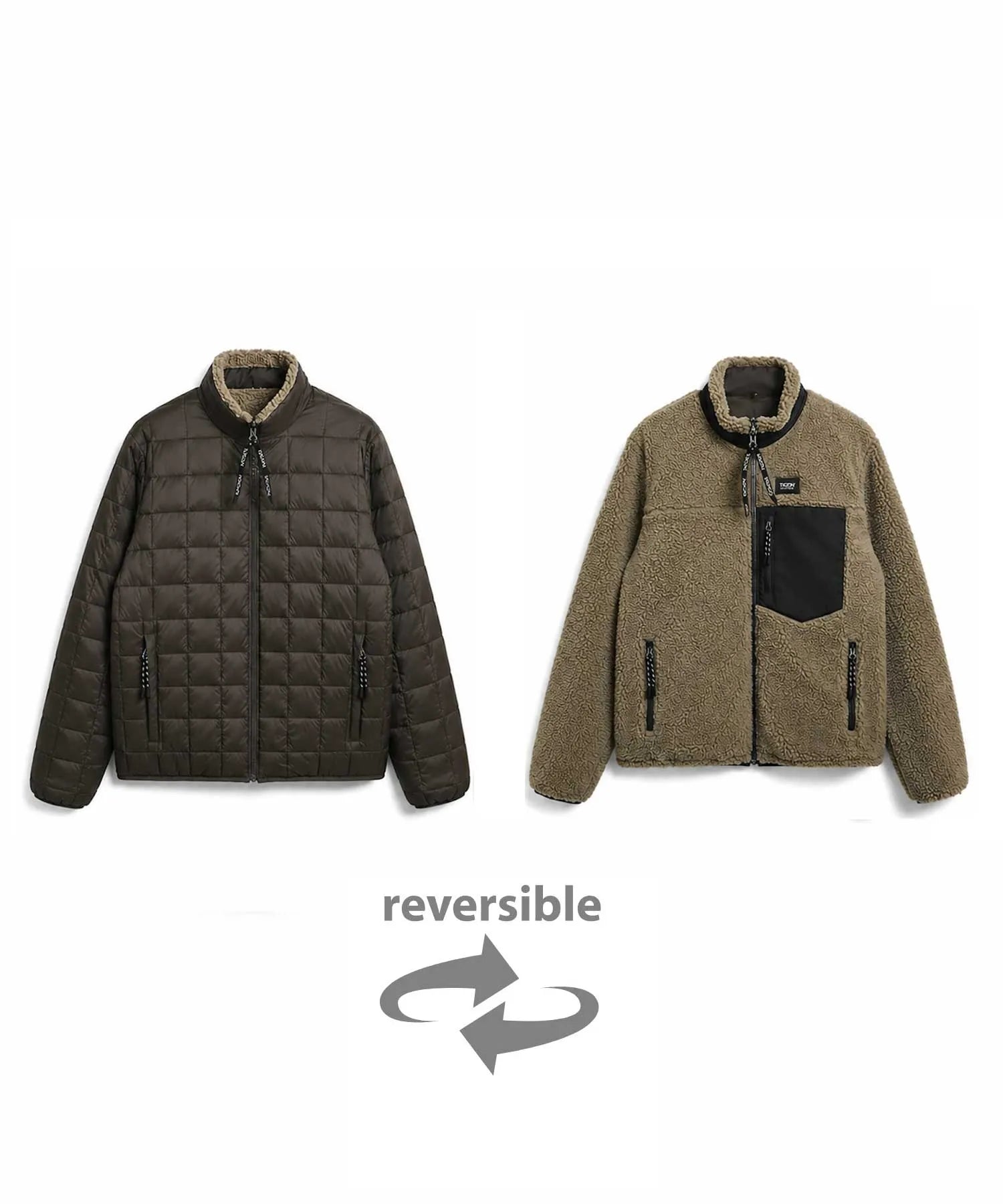 Unisex Mountain Reversible Down x Boa Hi-Neck Down Jacket