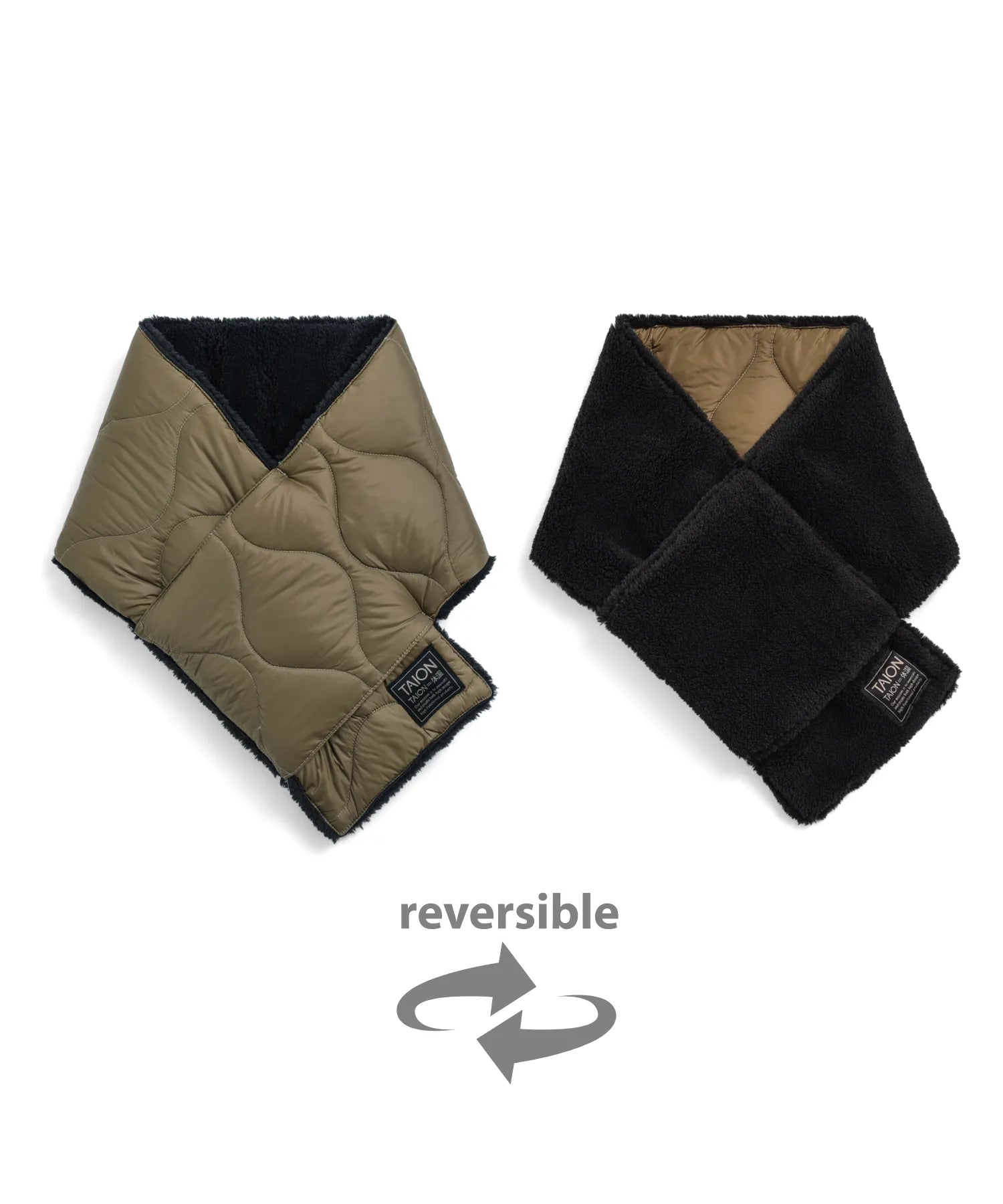 Military Reversible Down Scarf (Soft Shell)
