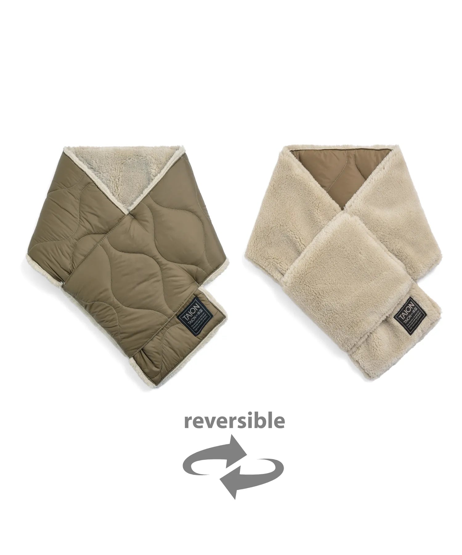 Military Reversible Down Scarf (Soft Shell)