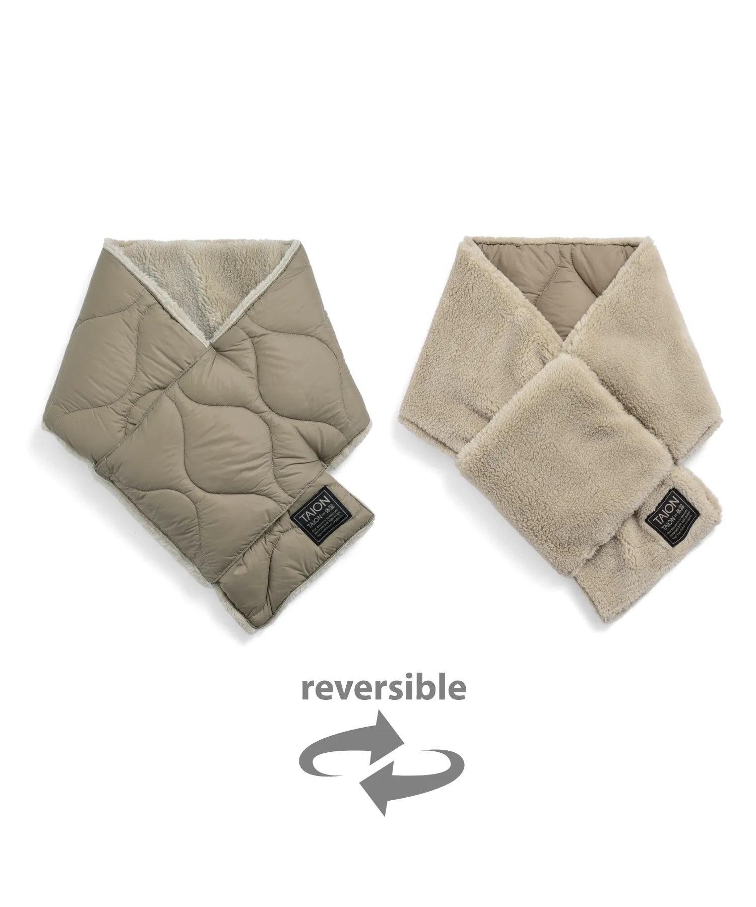 Military Reversible Down Scarf (Soft Shell)