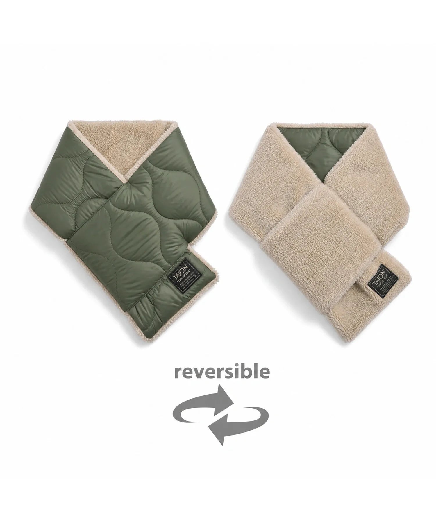 Military Reversible Down Scarf (Soft Shell)