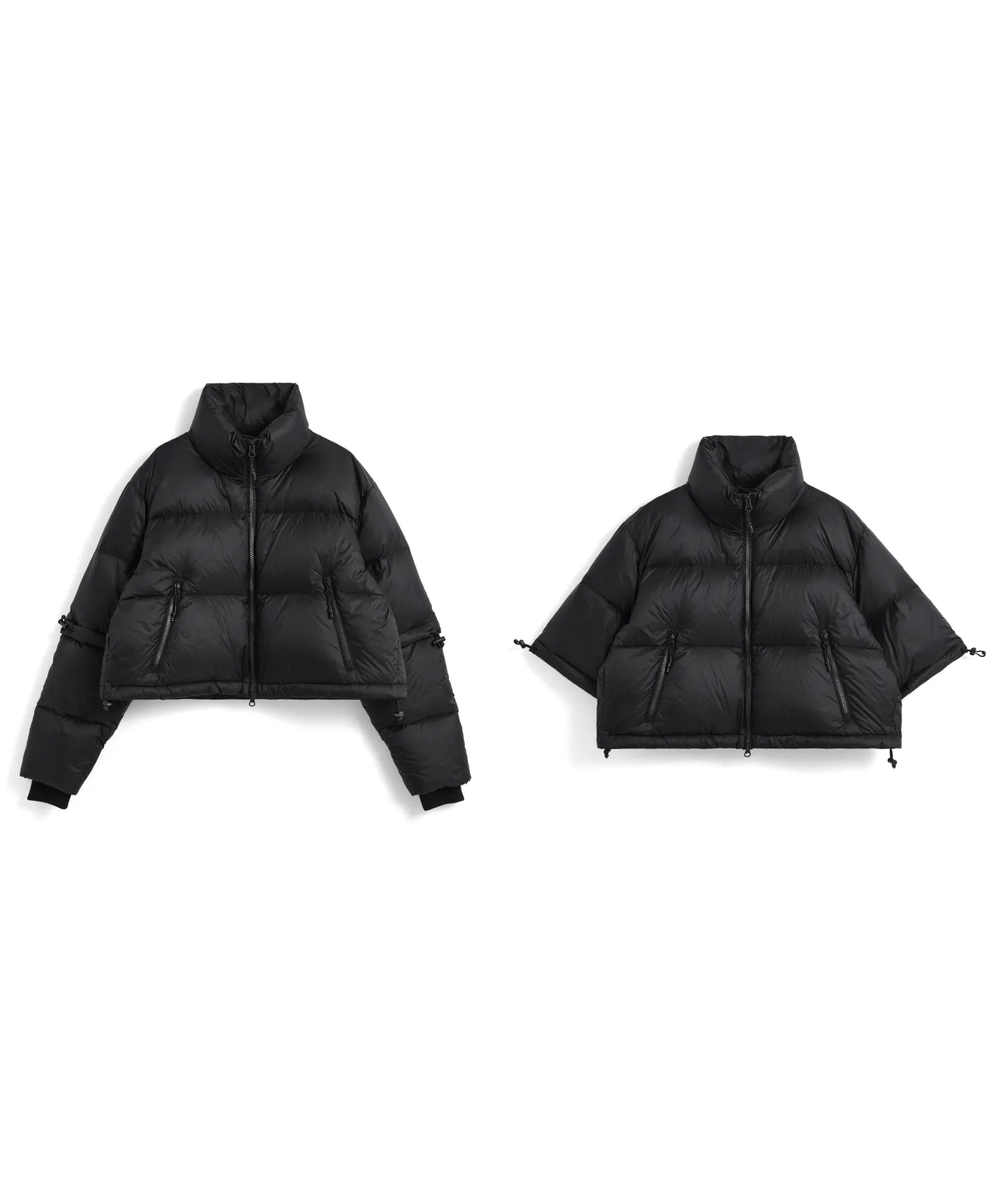 High-Neck Detachable Volume Down Jacket