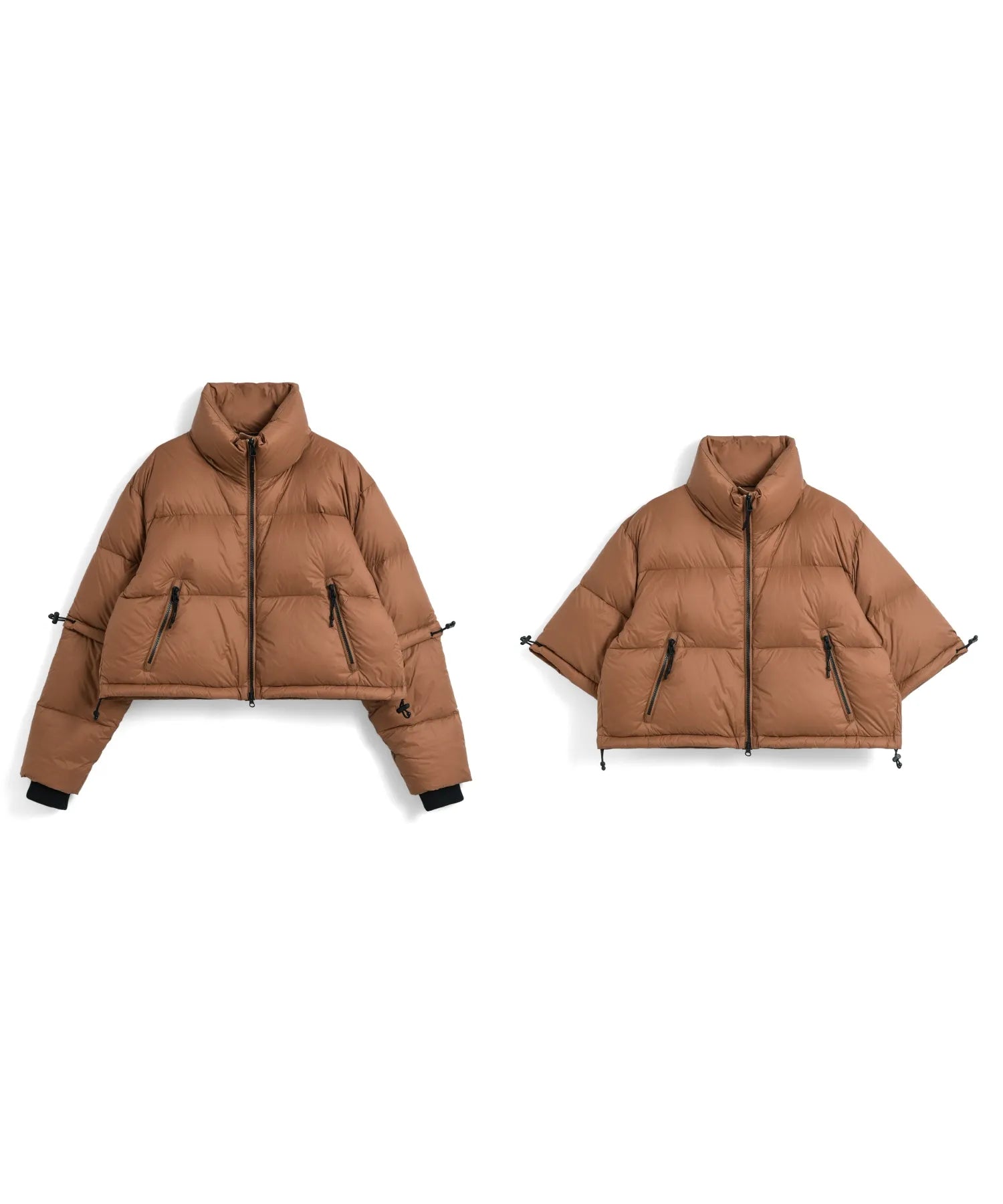 High-Neck Detachable Volume Down Jacket