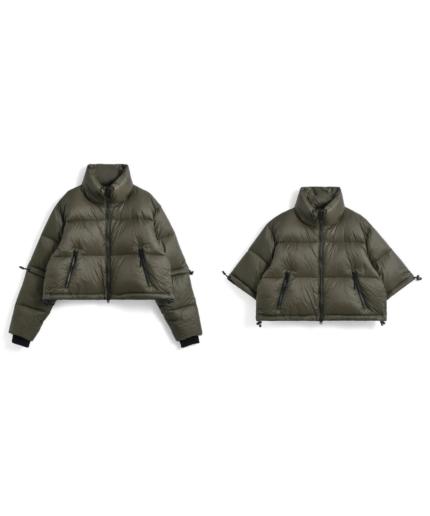 High-Neck Detachable Volume Down Jacket