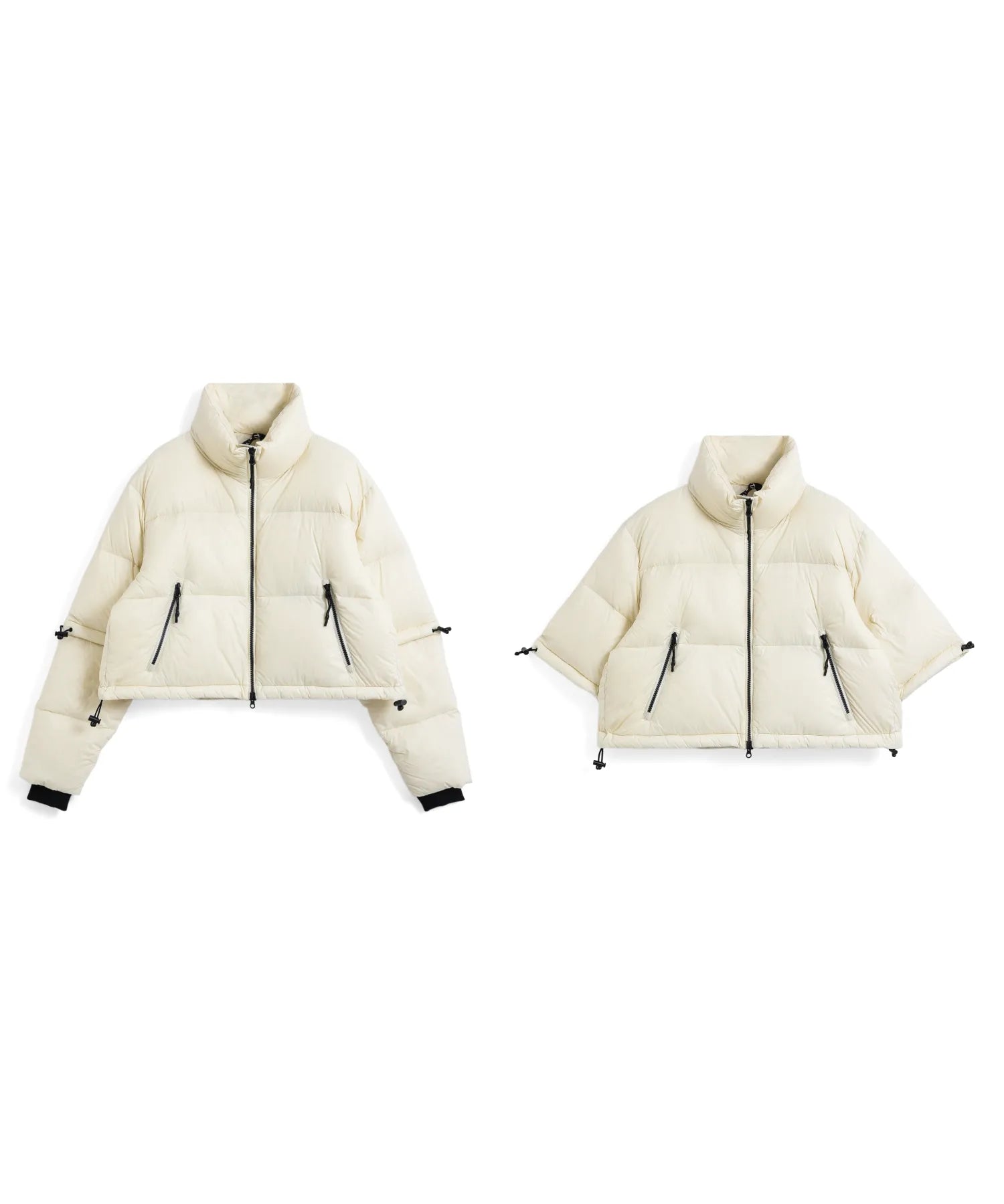 High-Neck Detachable Volume Down Jacket