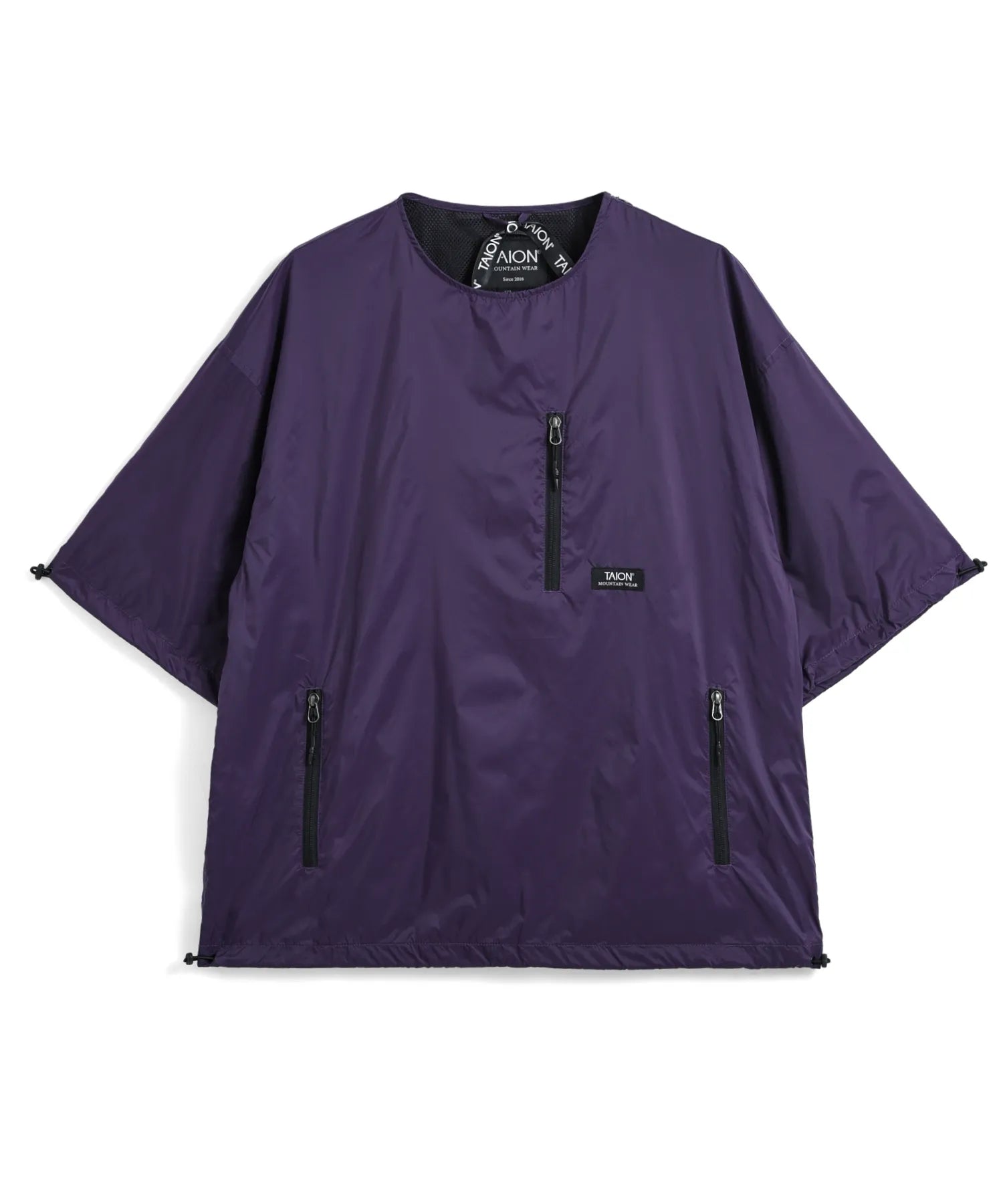 Unisex Non Down Mountain Crewneck W-Zip Pocket Cutsew <Half Sleeve>