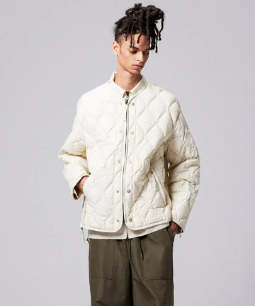 Unisex Military M65 Liner W-Zip Short Down Jacket (Soft Shell