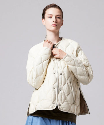 Unisex Military M65 Liner W-Zip Short Down Jacket (Soft Shell