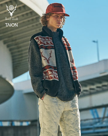 【TAION×South2 West8】ジップダウンベスト 新品未使用 South2 West8 x TAION Crewneck Zip Down Jacket – TAION US