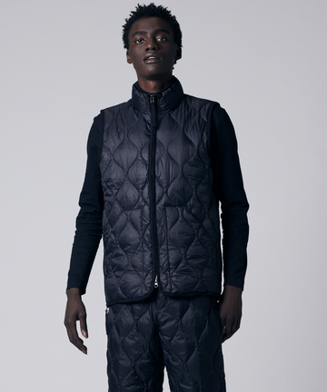 Unisex Military Hi-Neck W-Zip Down Vest (Soft Shell) – TAION US Unisex Military Hi-Neck W-Zip Down Vest (Soft Shell) – TAION US