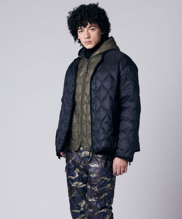 Unisex Military M65 Liner W-Zip Short Down Jacket (Soft