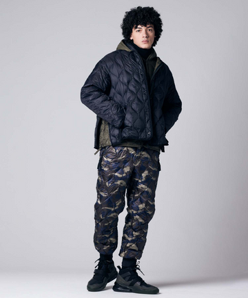 新品【TAION】MILITALY M65LINER W-ZIP DOWNJKT Unisex Military M65 Liner W-Zip Short Down Jacket (Soft Shell