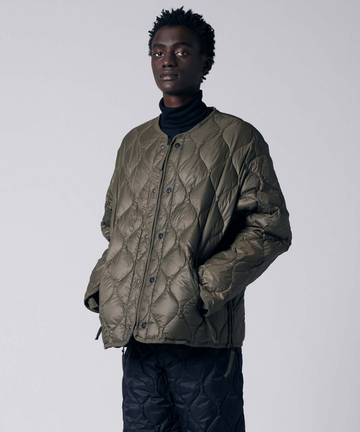 Unisex Military M65 Liner W-Zip Short Down Jacket (Soft Shell