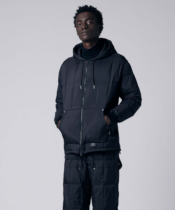 Unisex Work W-Zip Hood Rib Down Jacket – TAION US