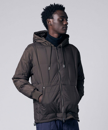 Unisex Work W-Zip Hood Rib Down Jacket – TAION US