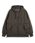 Unisex Work W-Zip Hood Rib Down Jacket